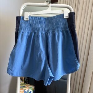 YPB by Abercrombie & Fitch Two-Tone Blue Athletic Shorts